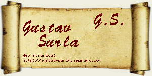 Gustav Surla vizit kartica